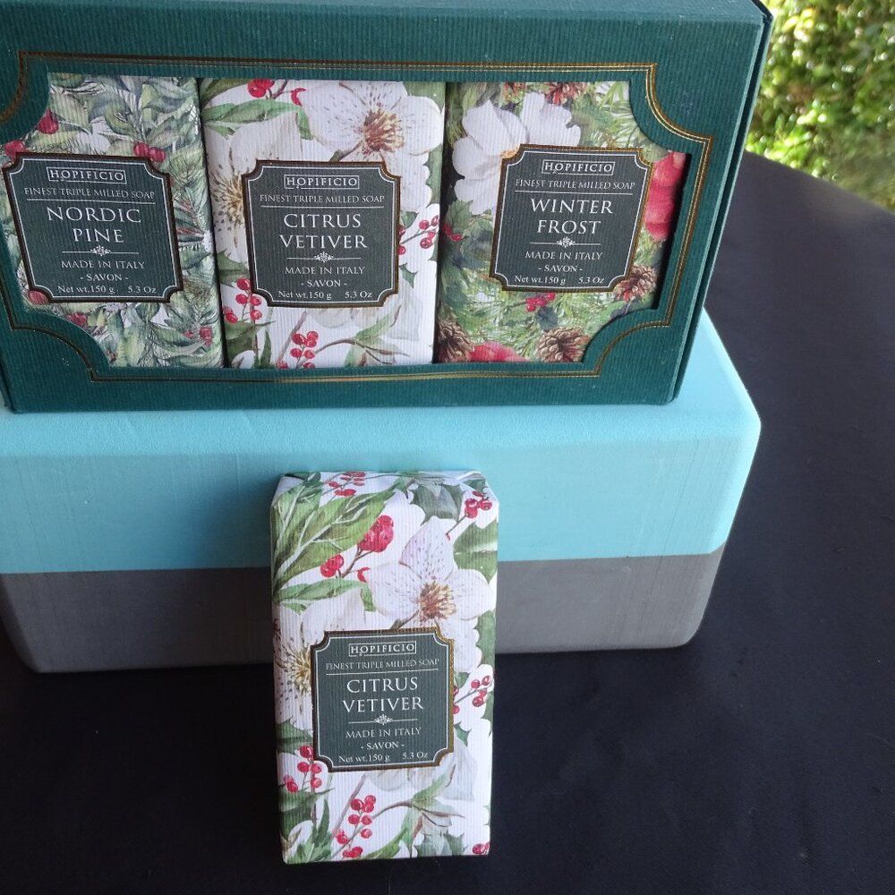 Hopificio Triple Milled Soap Lot of 4 Assorted Scents Bars Italy